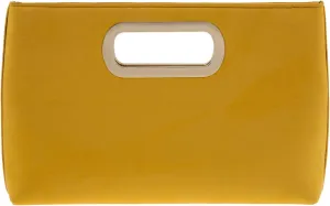 Top Handle Faux Suede Clutch