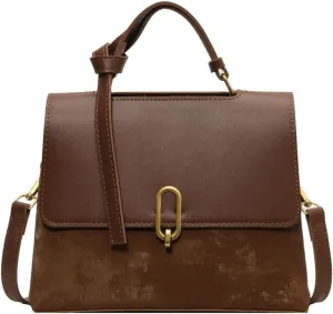 Top Handle Satchel Bag for Women Tote Bag Suede Designer Crossbody Purse Vegan Leather Shoulder Handbag Purse