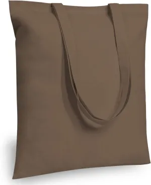 TOPDesign 6-Pack Economical 16"x15" Brown Cotton Tote Bag, Lightweight Medium Reusable Grocery Shopping Cloth Bags, Suitable for DIY, Advertising, Promotion, Gift, Activity