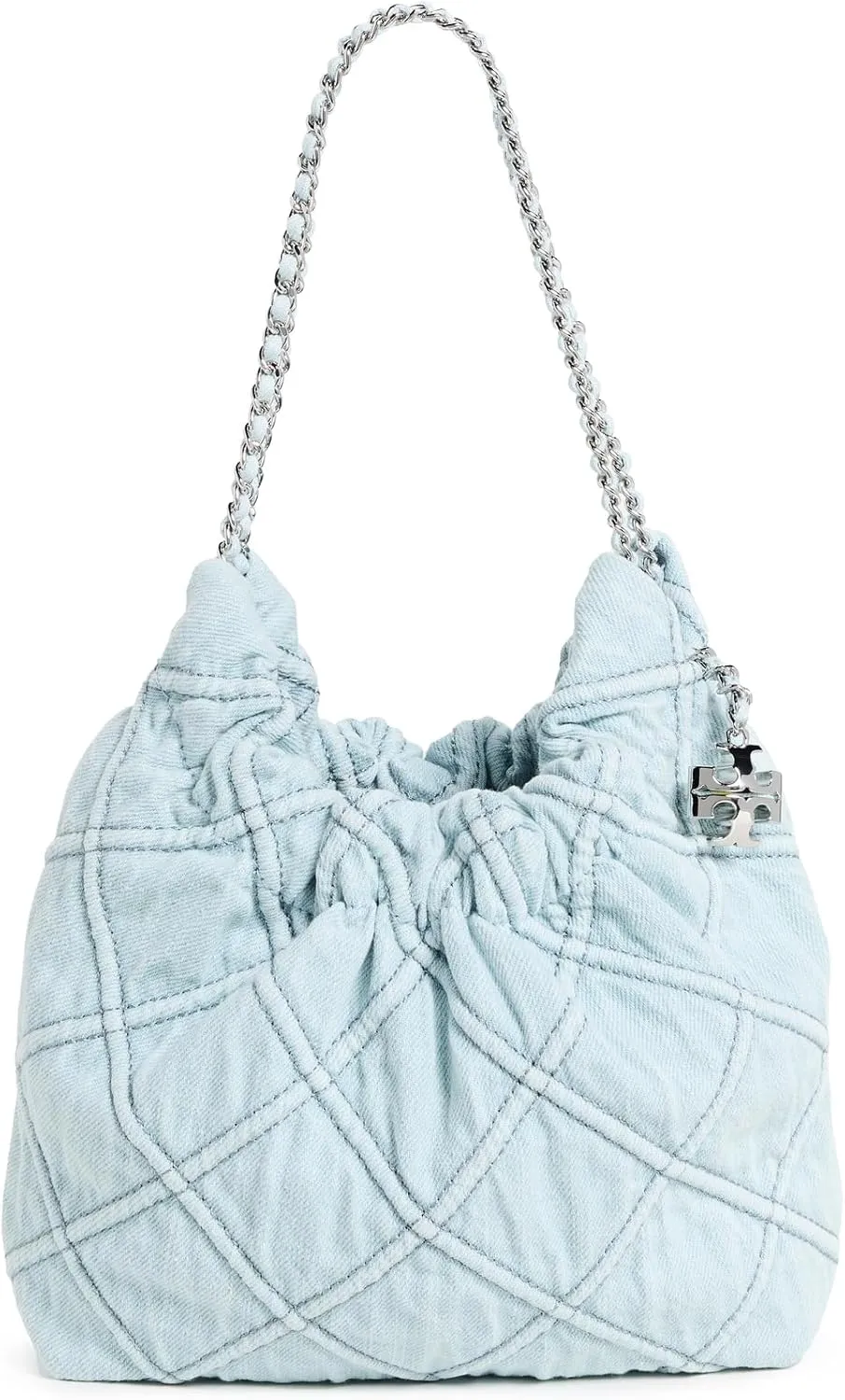 Tory Burch Women's Fleming Denim Mini Hobo Bag