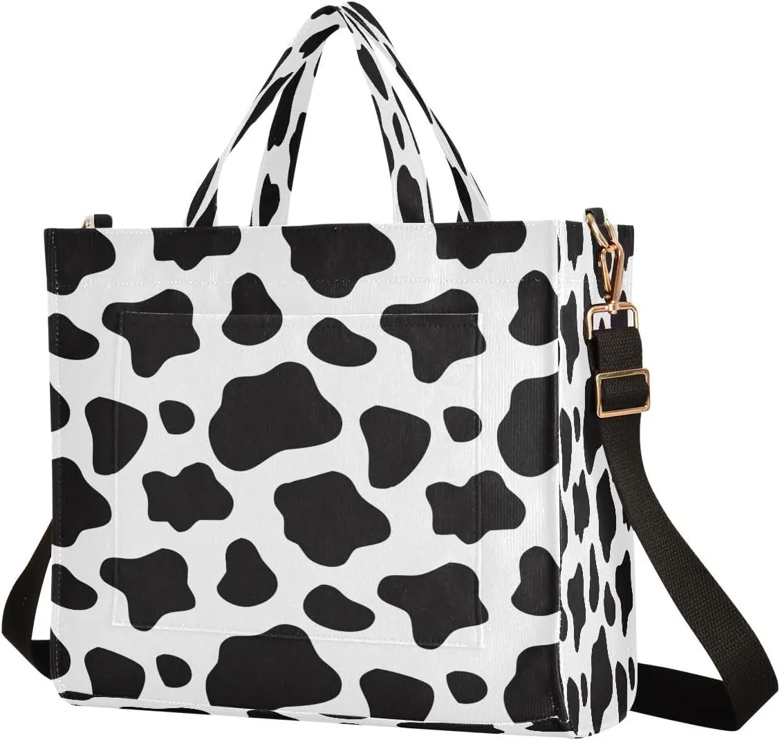 Tote Bag for Women with Zipper,Polyester Tote Purse Holiday Tote Bag Work Handbag Women Gift