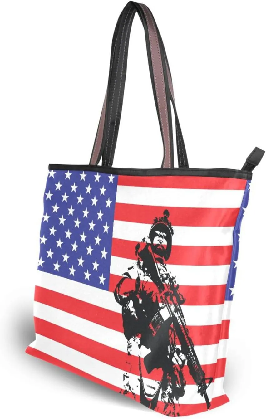 Tote Bag for Women with Zipper,Polyester Tote Purse Holiday Tote Bag Work Handbag Women Gift
