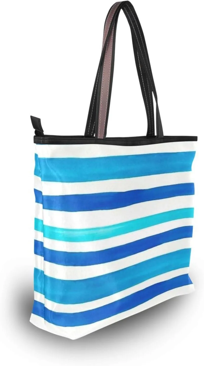 Tote Bag for Women with Zipper,Polyester Tote Purse Holiday Tote Bag Work Handbag Women Gift