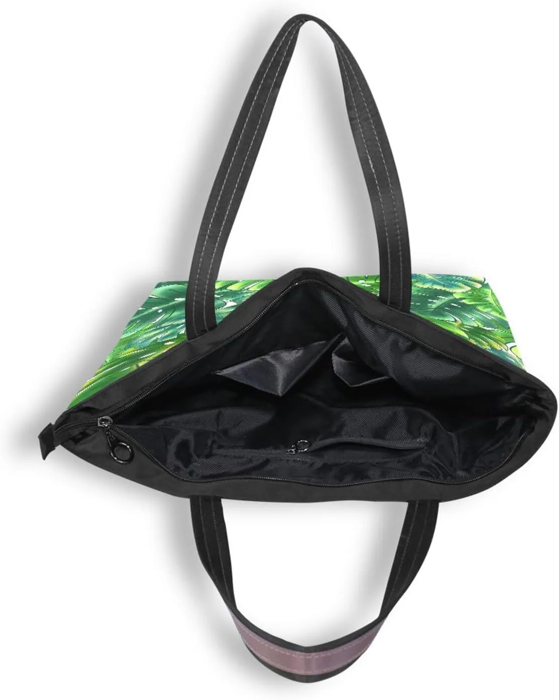 Tote Bag for Women with Zipper,Polyester Tote Purse Holiday Tote Bag Work Handbag Women Gift