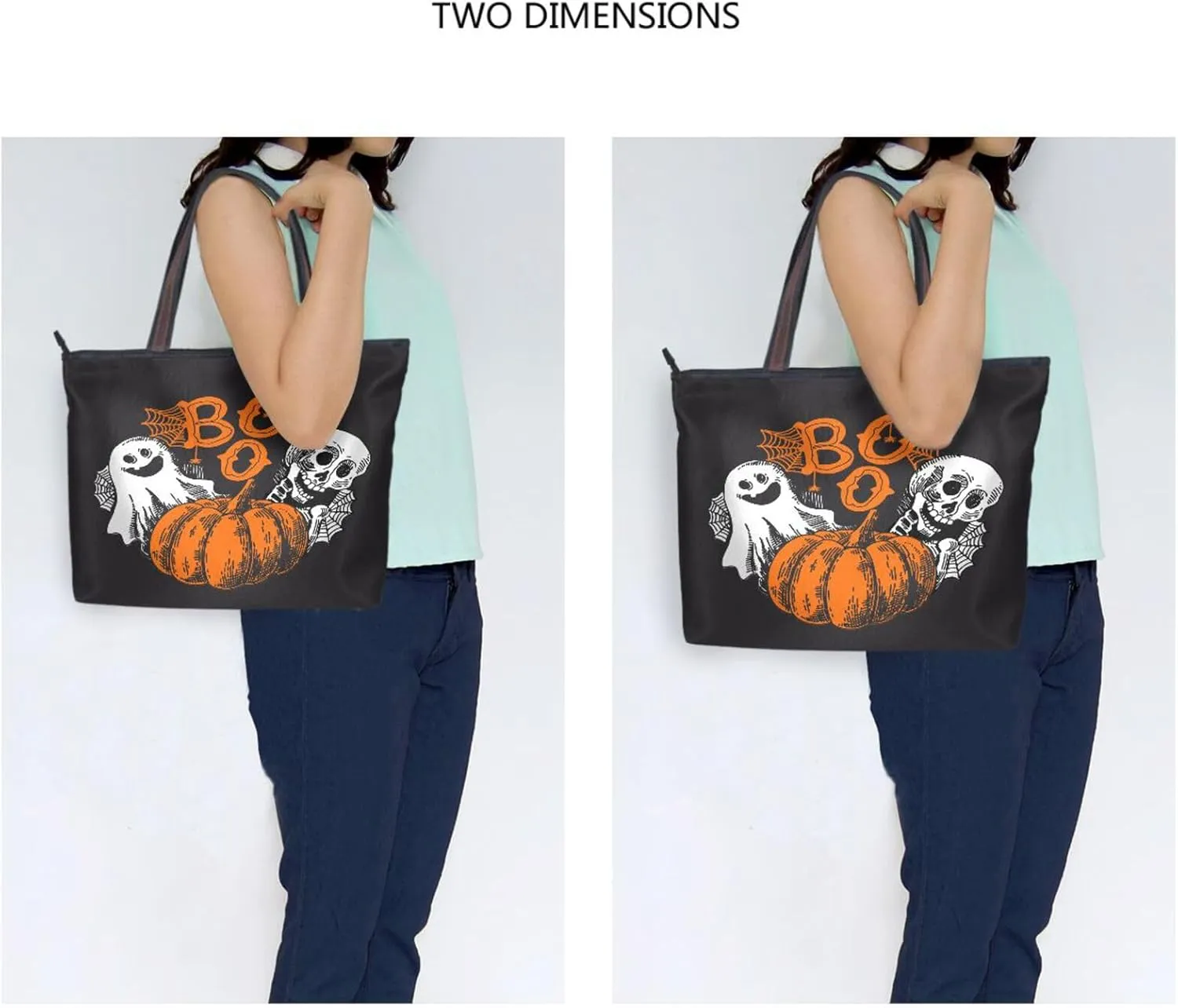 Tote Bag for Women with Zipper,Polyester Tote Purse Holiday Tote Bag Work Handbag Women Gift