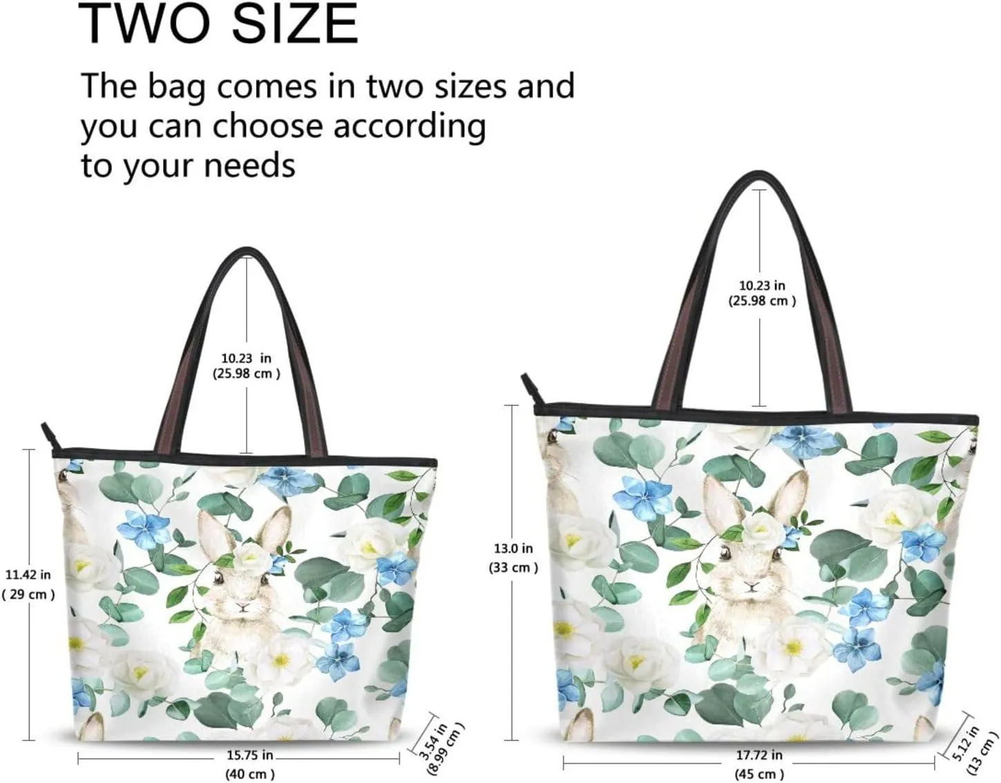 Tote Bag for Women with Zipper,Polyester Tote Purse Holiday Tote Bag Work Handbag Women Gift