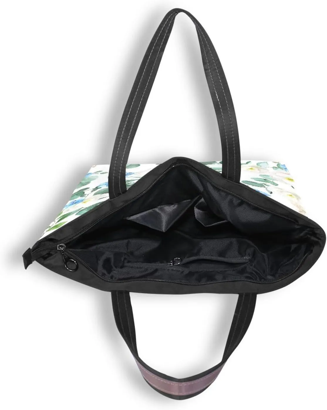 Tote Bag for Women with Zipper,Polyester Tote Purse Holiday Tote Bag Work Handbag Women Gift