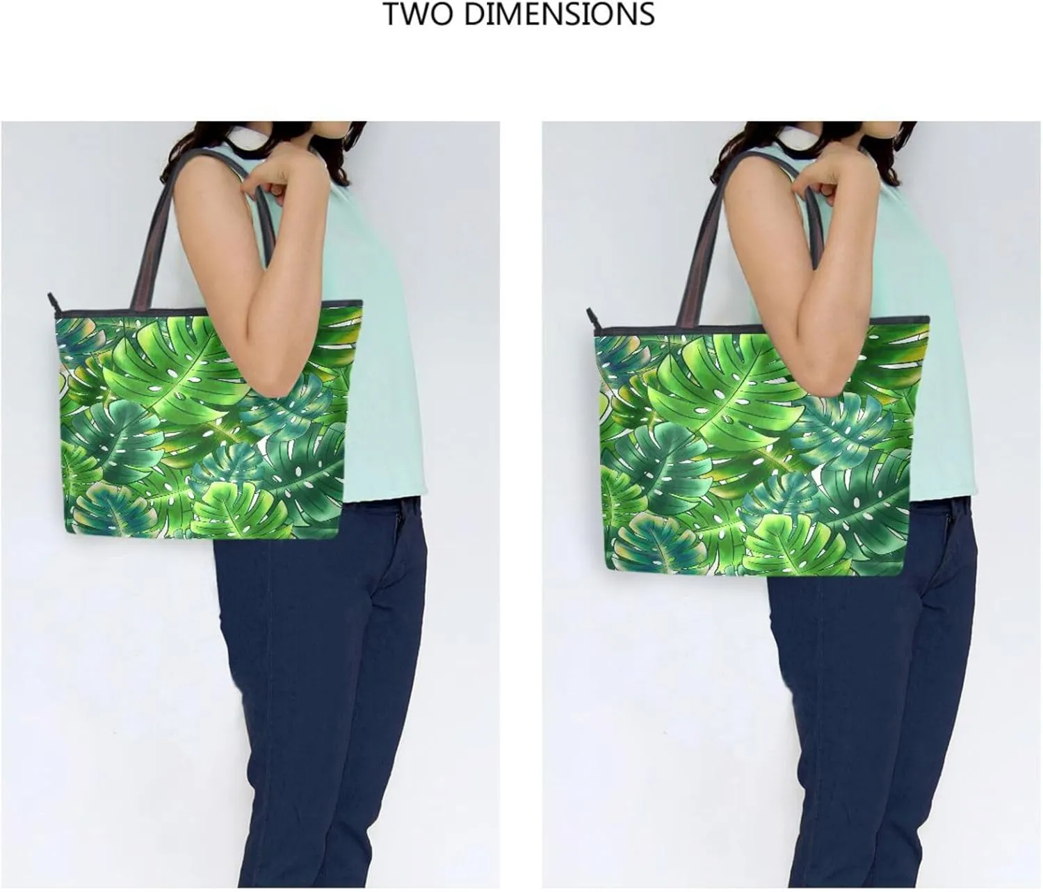 Tote Bag for Women with Zipper,Polyester Tote Purse Holiday Tote Bag Work Handbag Women Gift