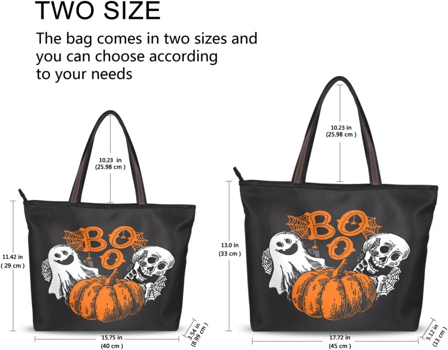 Tote Bag for Women with Zipper,Polyester Tote Purse Holiday Tote Bag Work Handbag Women Gift