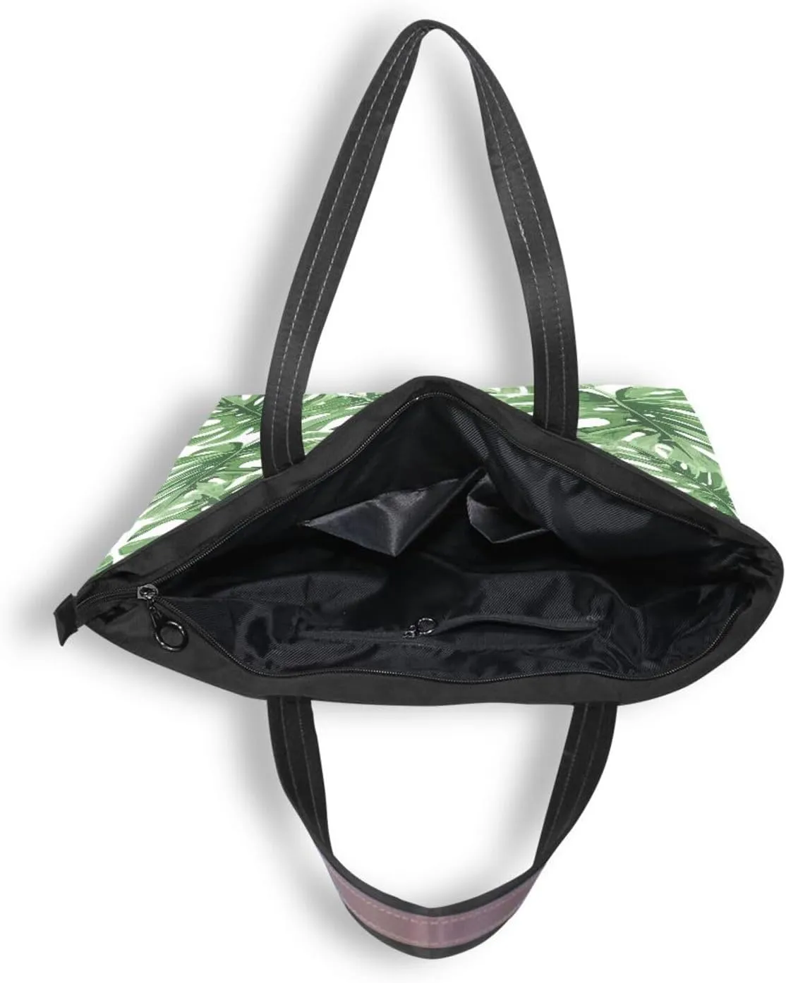 Tote Bag for Women with Zipper,Polyester Tote Purse Holiday Tote Bag Work Handbag Women Gift