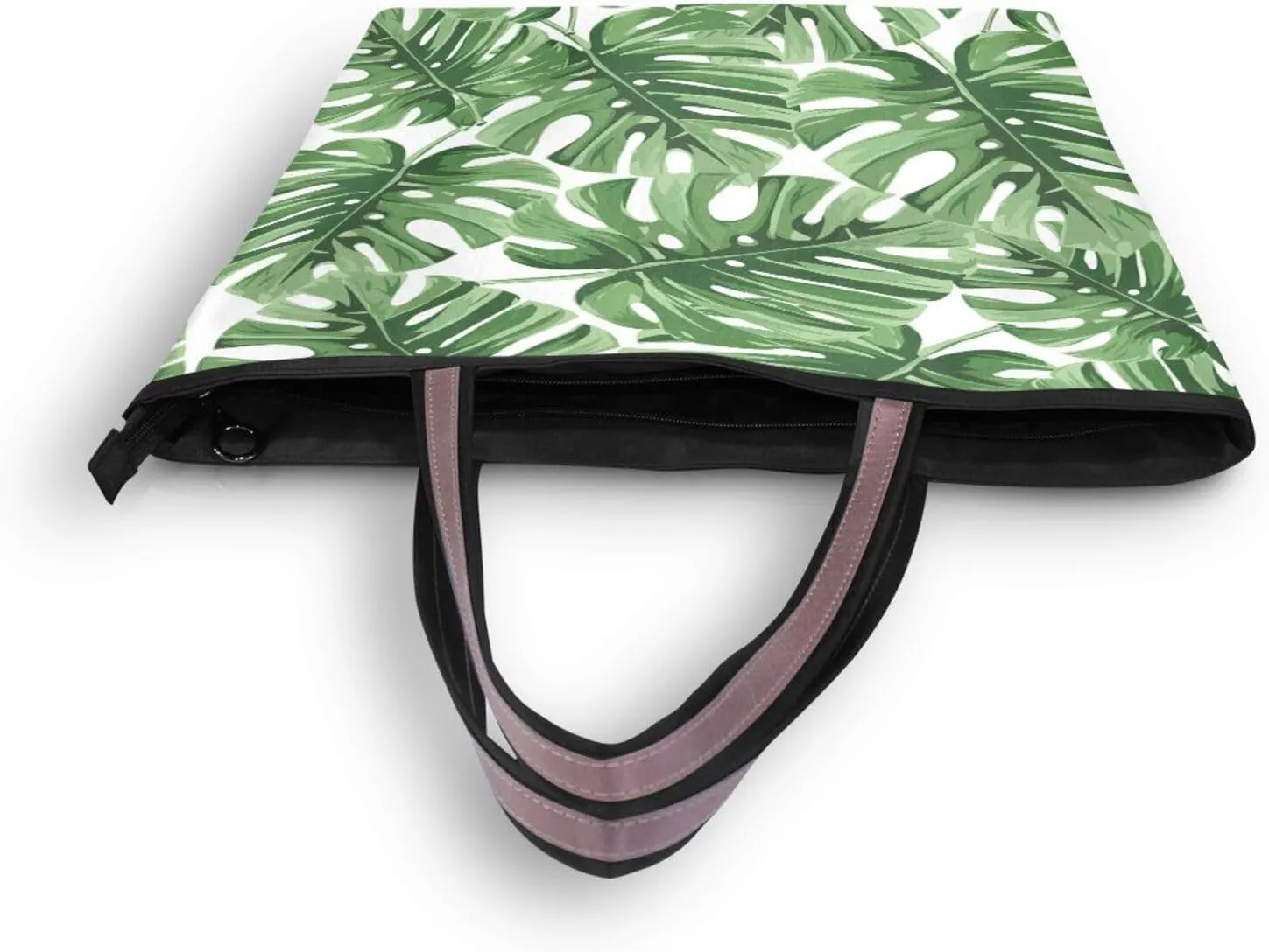 Tote Bag for Women with Zipper,Polyester Tote Purse Holiday Tote Bag Work Handbag Women Gift