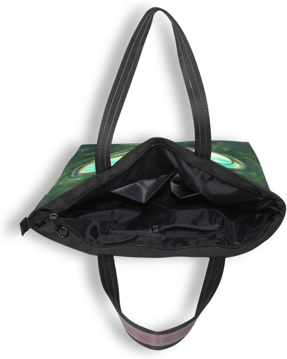 Tote Bag for Women with Zipper,Polyester Tote Purse Holiday Tote Bag Work Handbag Women Gift