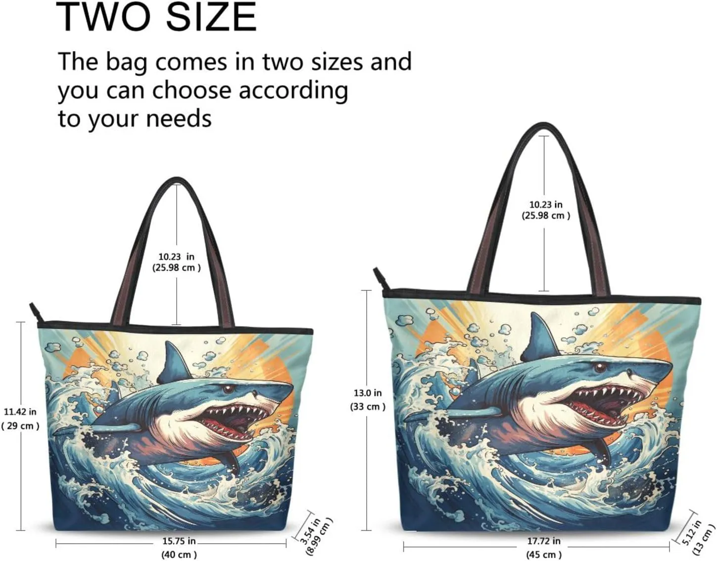 Tote Bag for Women with Zipper,Polyester Tote Purse Holiday Tote Bag Work Handbag Women Gift