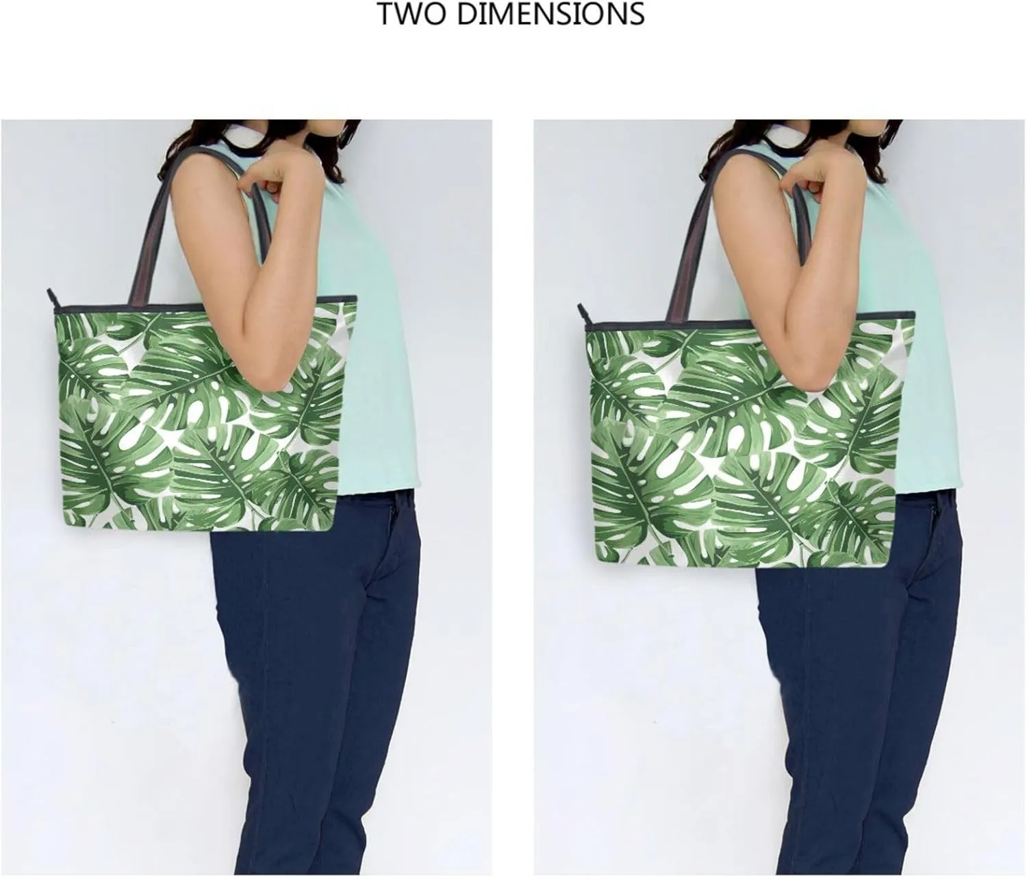 Tote Bag for Women with Zipper,Polyester Tote Purse Holiday Tote Bag Work Handbag Women Gift