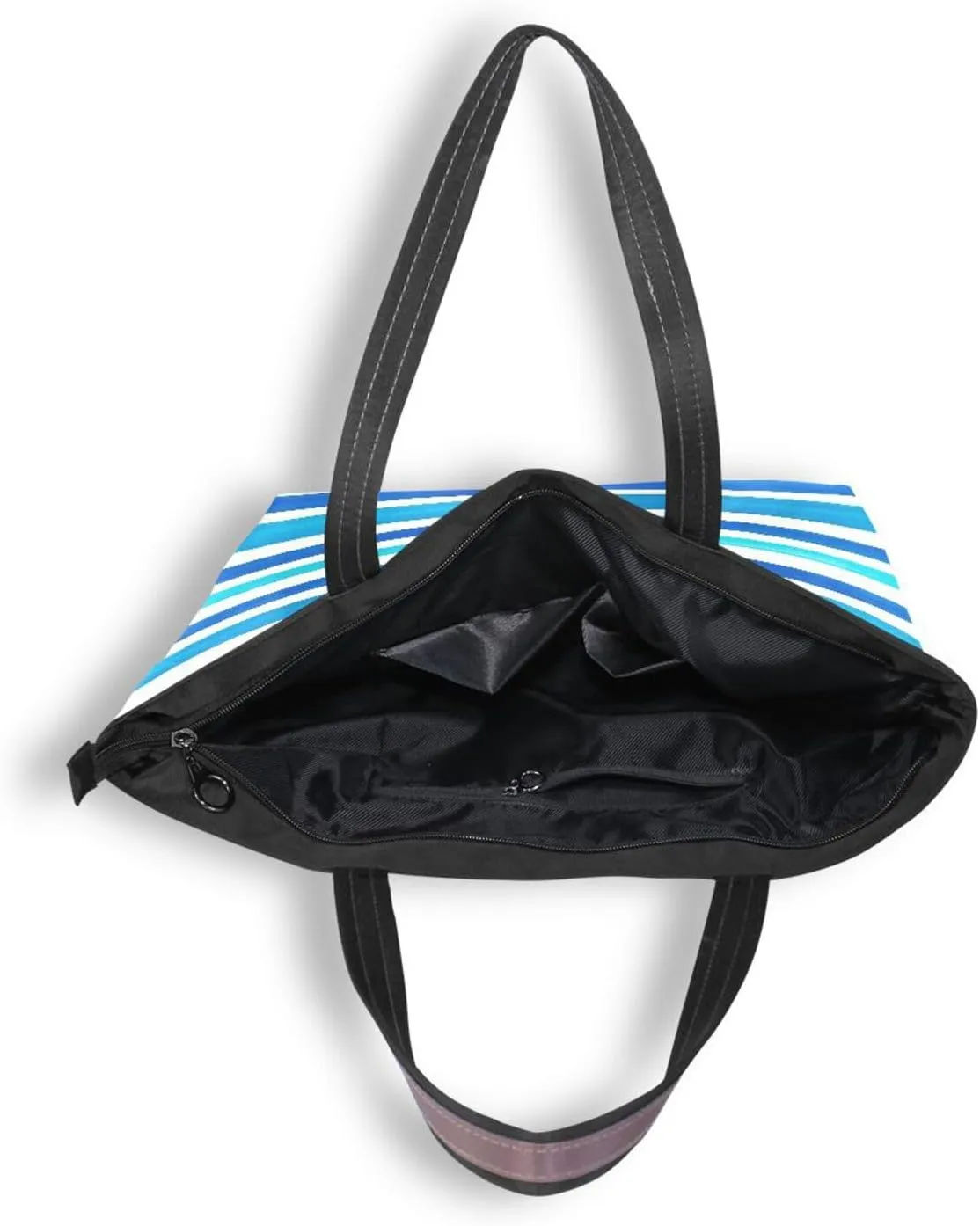 Tote Bag for Women with Zipper,Polyester Tote Purse Holiday Tote Bag Work Handbag Women Gift
