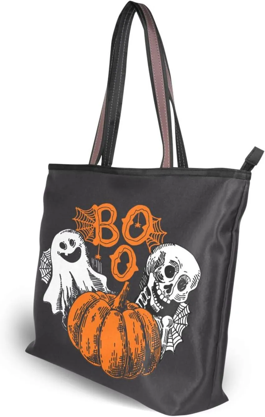 Tote Bag for Women with Zipper,Polyester Tote Purse Holiday Tote Bag Work Handbag Women Gift