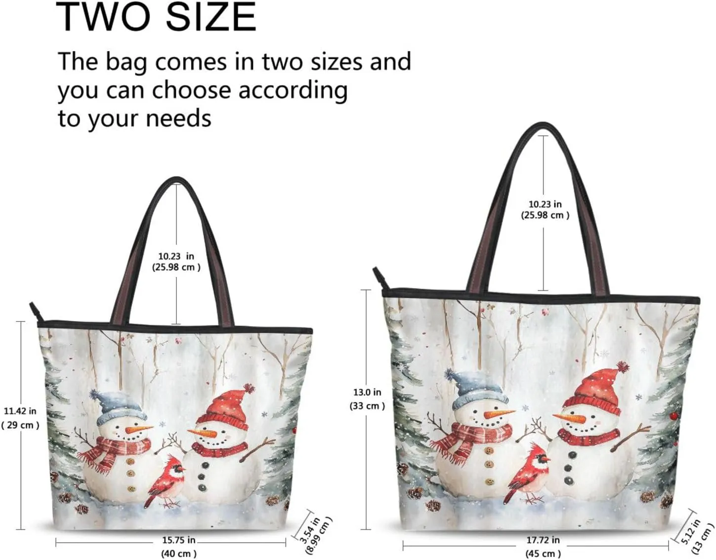 Tote Bag for Women with Zipper,Polyester Tote Purse Holiday Tote Bag Work Handbag Women Gift