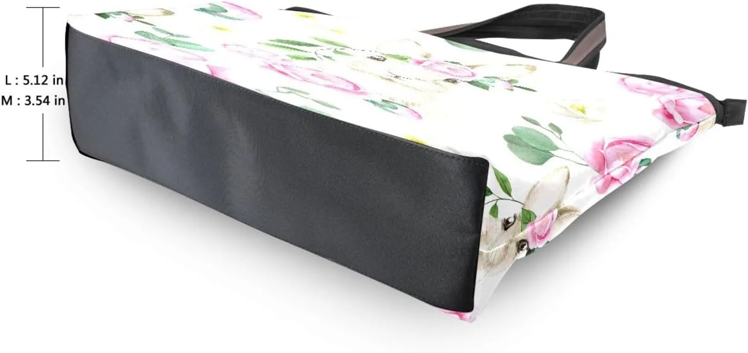 Tote Bag for Women with Zipper,Polyester Tote Purse Holiday Tote Bag Work Handbag Women Gift