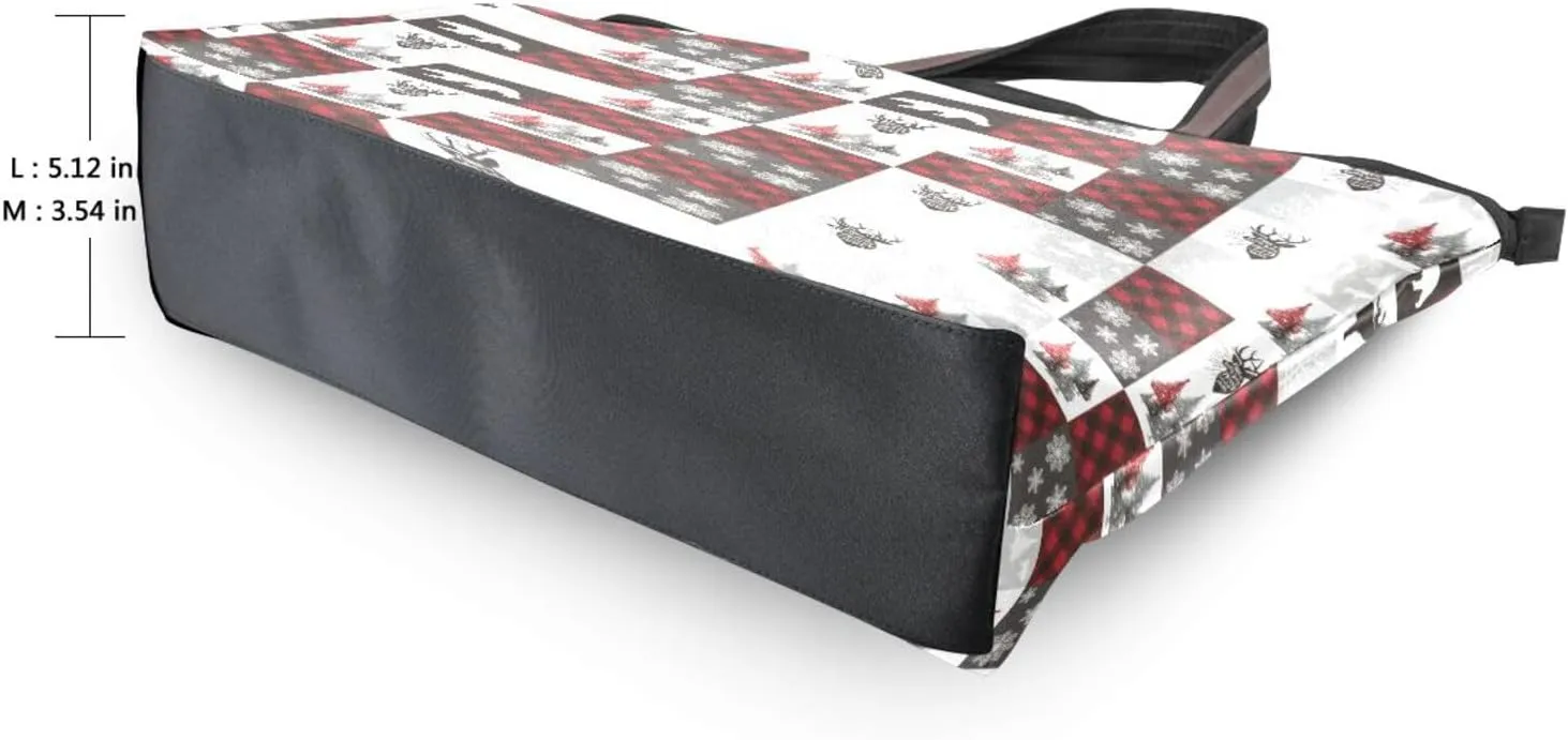 Tote Bag for Women with Zipper,Polyester Tote Purse Holiday Tote Bag Work Handbag Women Gift