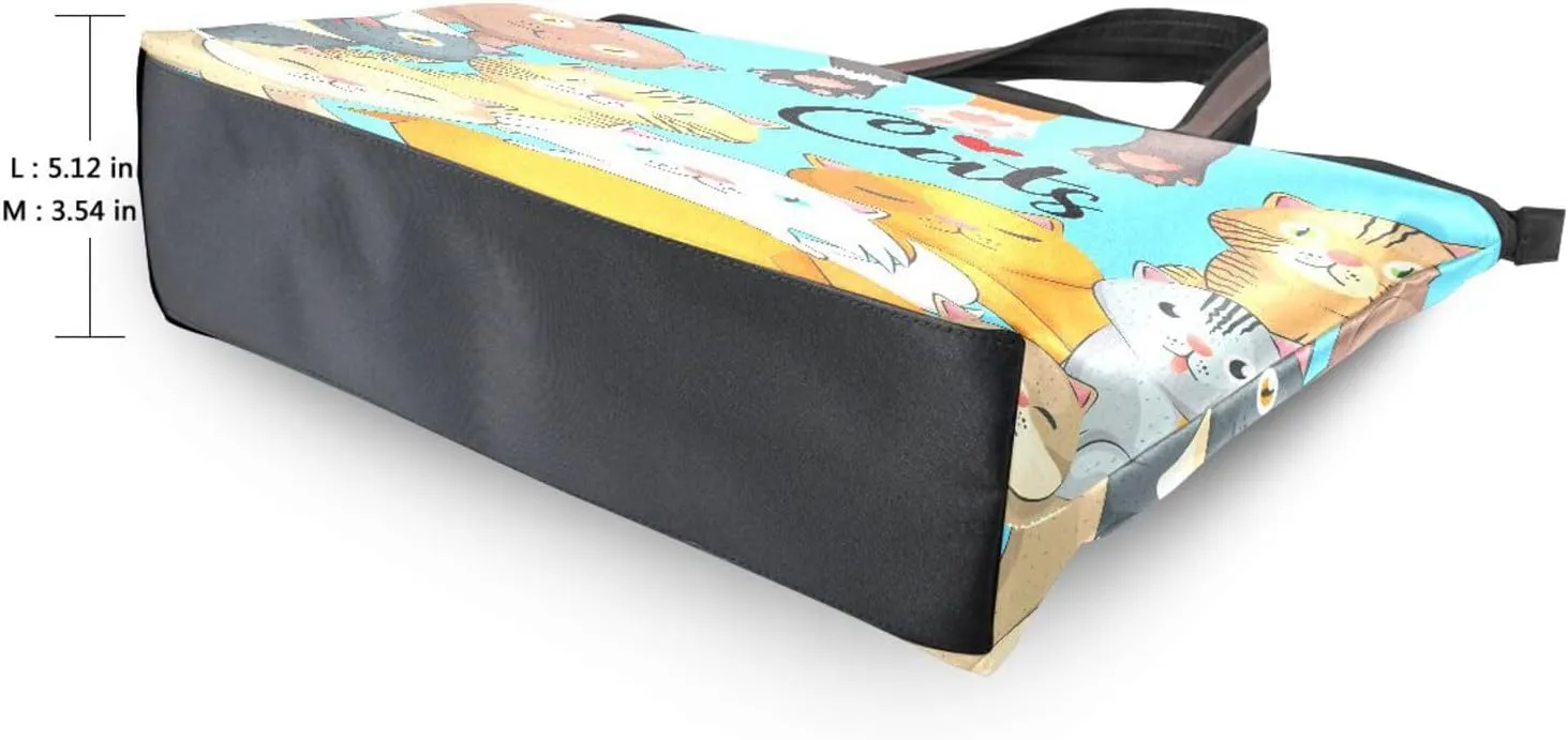 Tote Bag for Women with Zipper,Polyester Tote Purse Holiday Tote Bag Work Handbag Women Gift