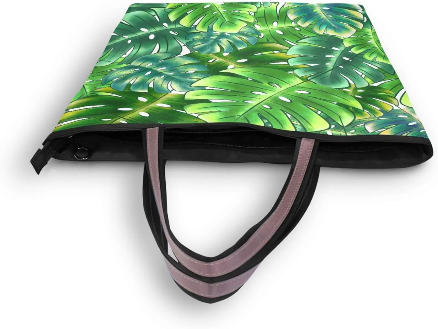 Tote Bag for Women with Zipper,Polyester Tote Purse Holiday Tote Bag Work Handbag Women Gift