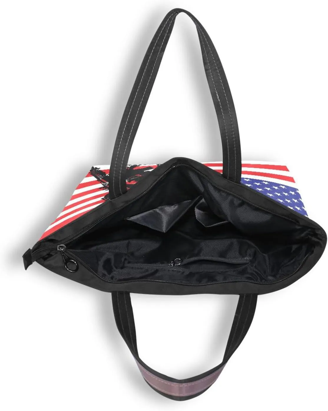 Tote Bag for Women with Zipper,Polyester Tote Purse Holiday Tote Bag Work Handbag Women Gift