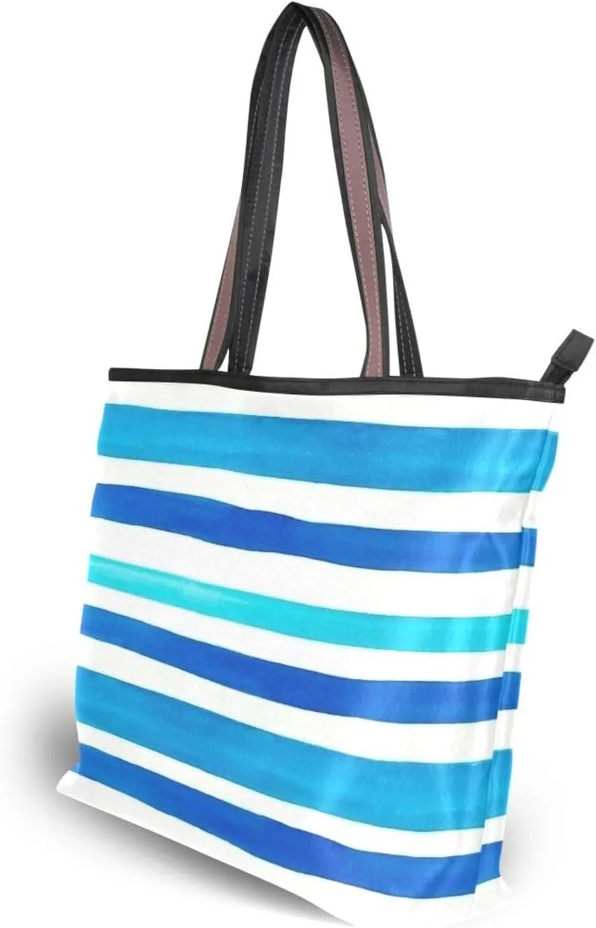 Tote Bag for Women with Zipper,Polyester Tote Purse Holiday Tote Bag Work Handbag Women Gift
