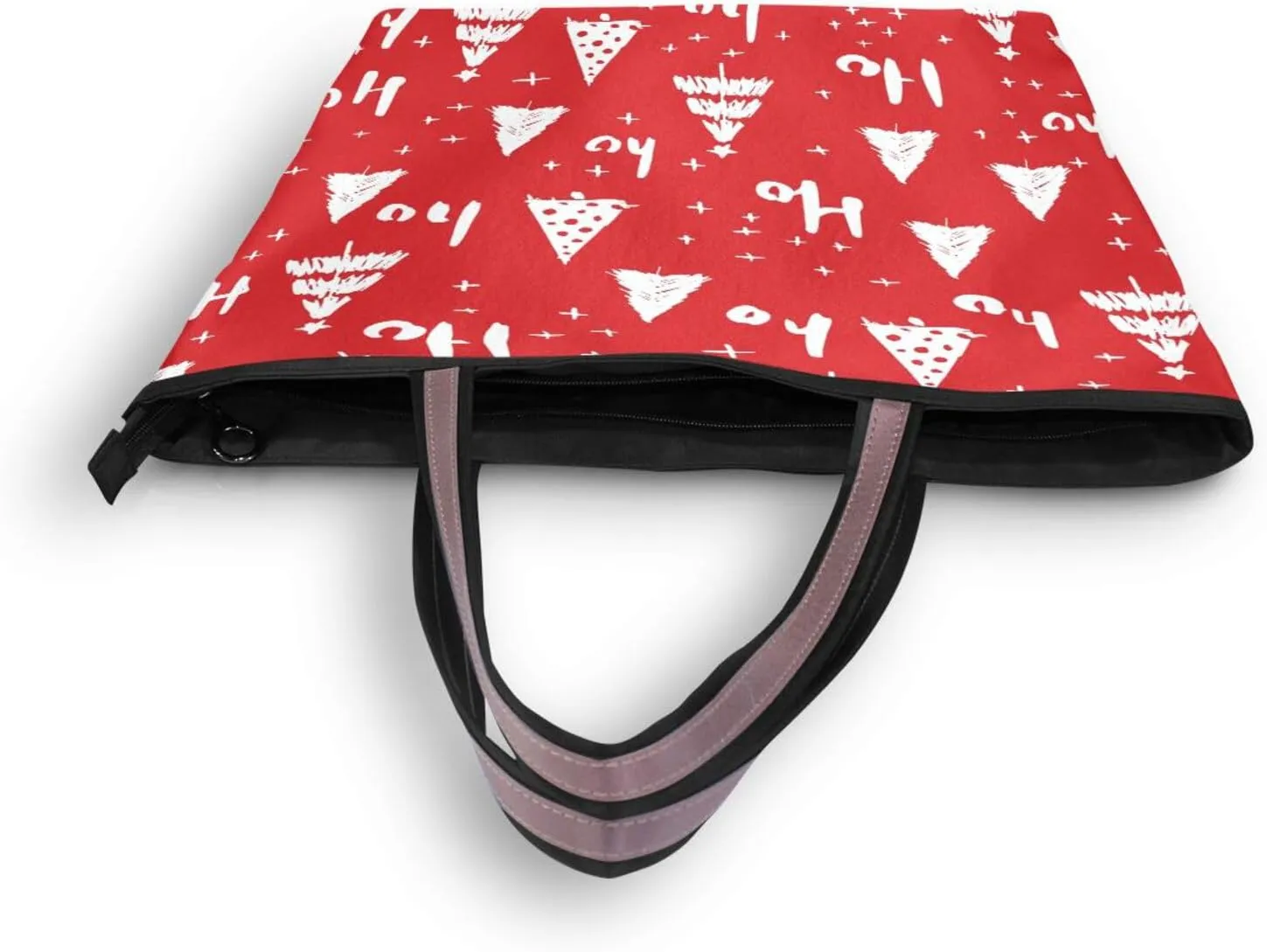 Tote Bag for Women with Zipper,Polyester Tote Purse Holiday Tote Bag Work Handbag Women Gift