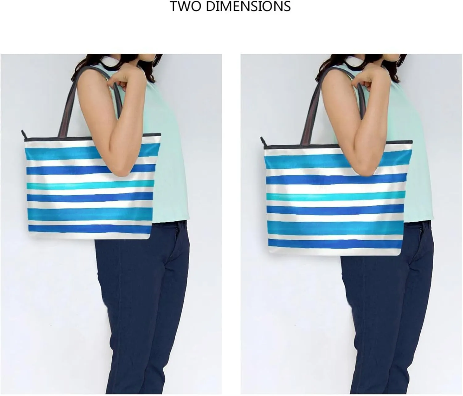Tote Bag for Women with Zipper,Polyester Tote Purse Holiday Tote Bag Work Handbag Women Gift