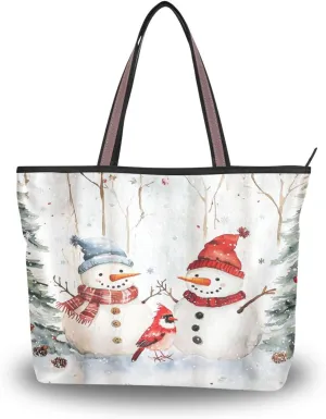 Tote Bag for Women with Zipper,Polyester Tote Purse Holiday Tote Bag Work Handbag Women Gift