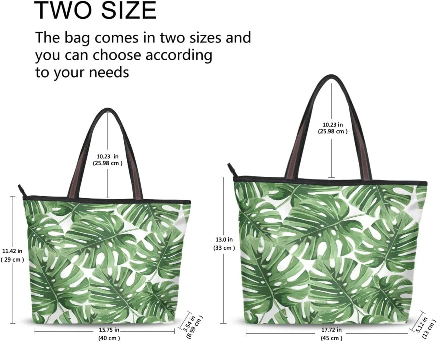 Tote Bag for Women with Zipper,Polyester Tote Purse Holiday Tote Bag Work Handbag Women Gift