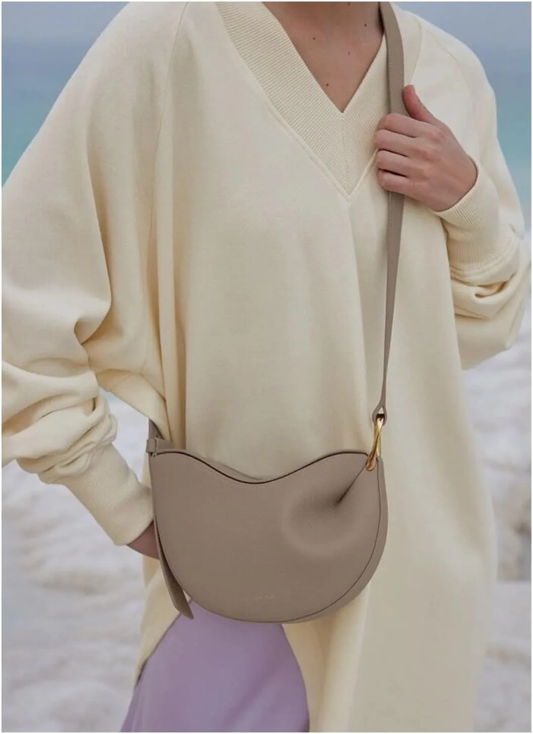 Tote Bag for Women,Pea Shoulder Bag,Designer Luxury Hobo Saddle Bag,Crescent Crossbody Bag.