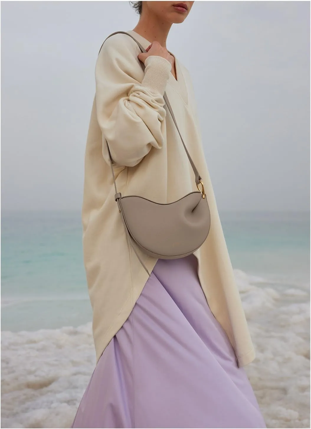 Tote Bag for Women,Pea Shoulder Bag,Designer Luxury Hobo Saddle Bag,Crescent Crossbody Bag.