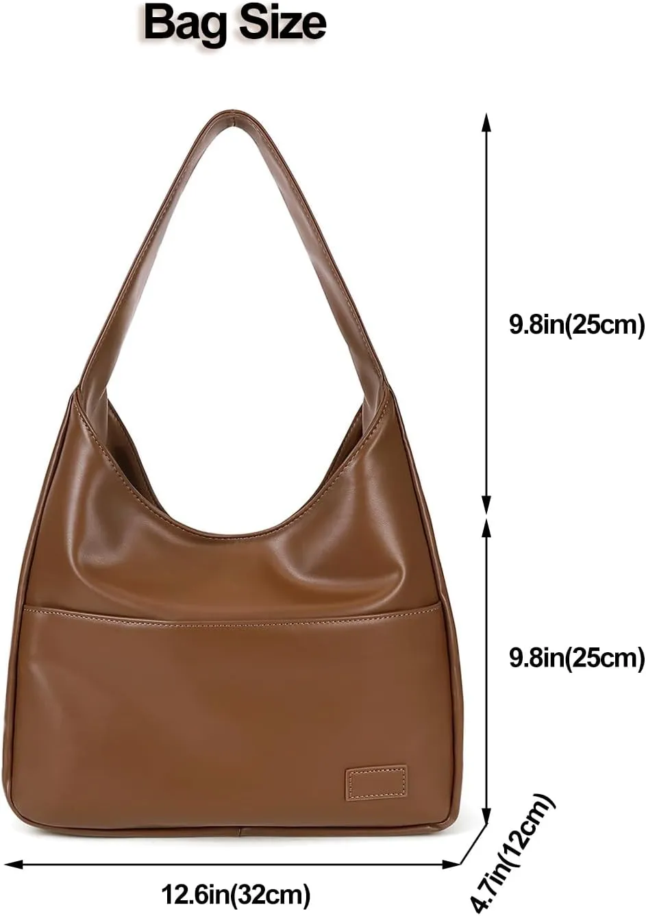 Tote Bags for Women Large Vegan Faux Leather Hobo Purse Soft Casual Retro Shoulder Handbag Bag For Everyday Use