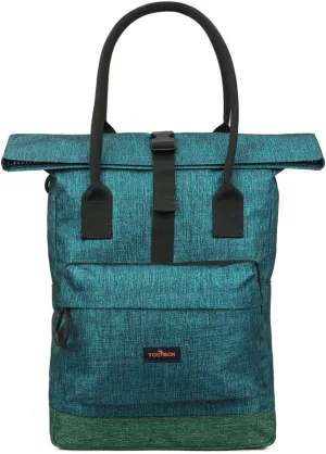 TOURBON Nylon Roll-top Clip-On Bike Panniers Women's Shoulder Tote Bag (Blue)