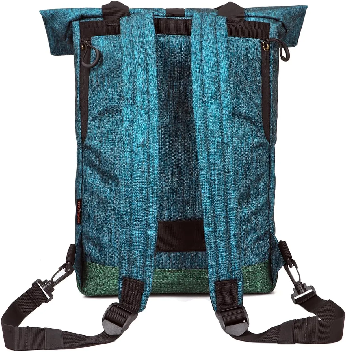 TOURBON Nylon Roll-top Clip-On Bike Panniers Women's Shoulder Tote Bag (Blue)