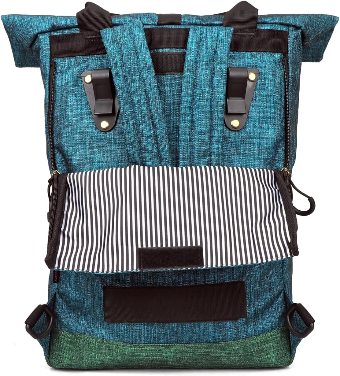 TOURBON Nylon Roll-top Clip-On Bike Panniers Women's Shoulder Tote Bag (Blue)