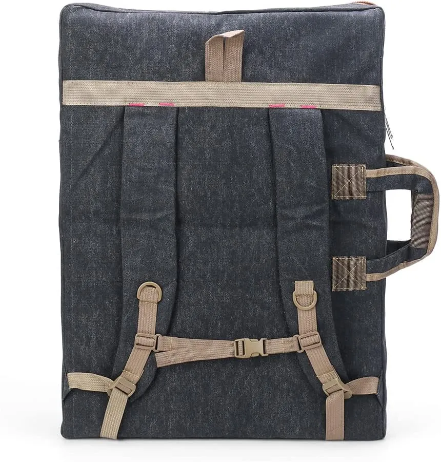 TRANSON Art Portfolio Case Artist Backpack Canvas Bag Large 26” x 19.5”