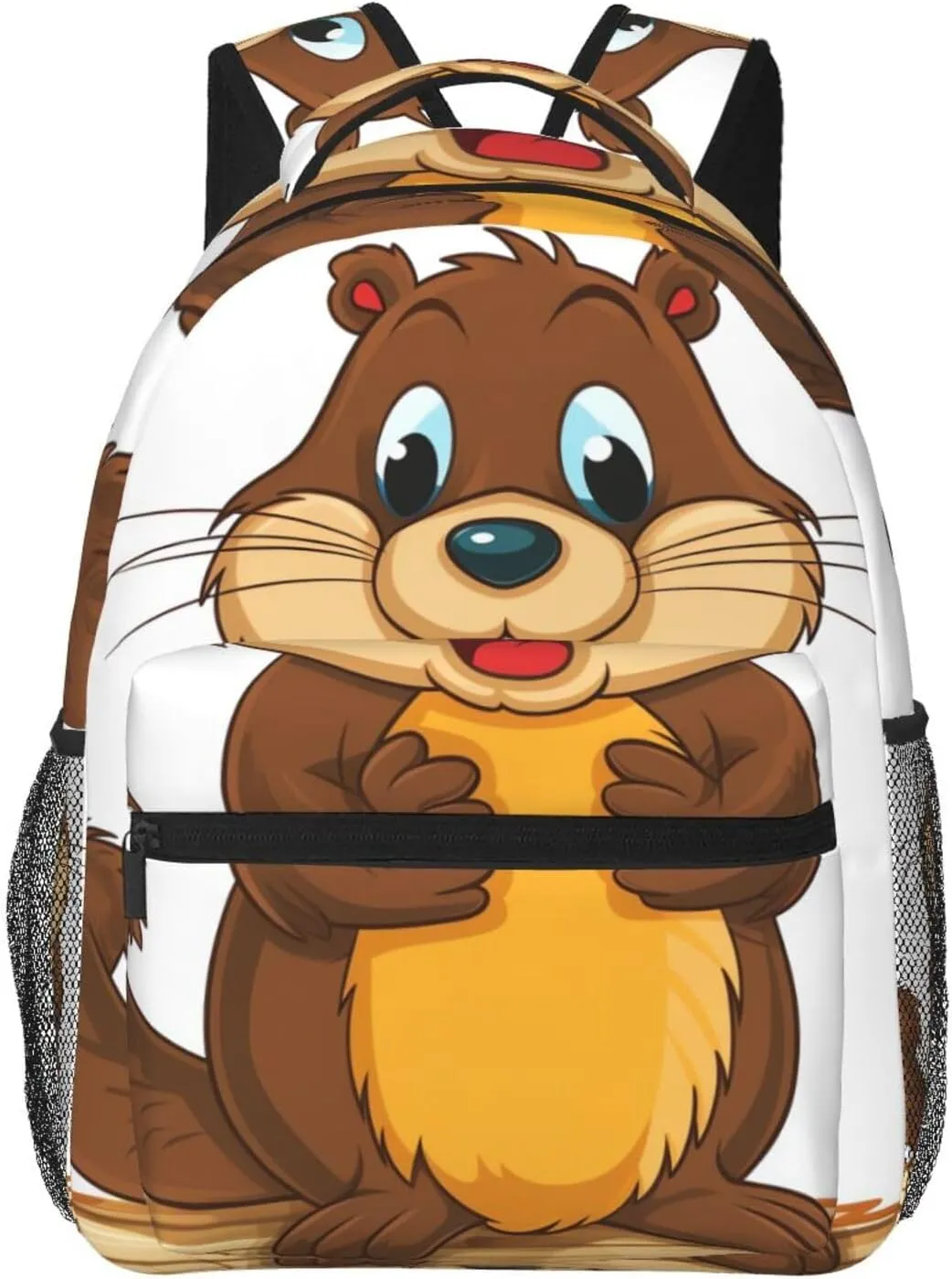 Travel Backpack for Men Women Casual Daypack Cartoon animated beaver Laptop Backpack Lightweight Backpack Shoulder Bag for Work