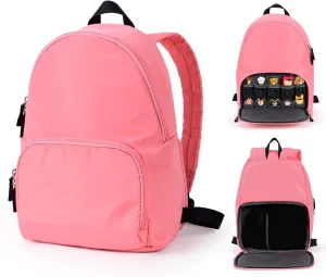 Travel Backpack for Toniebox Starter Set, Carrying Storage Case Bag for Tonies Figures, Headphone & Charging Station (Pink)