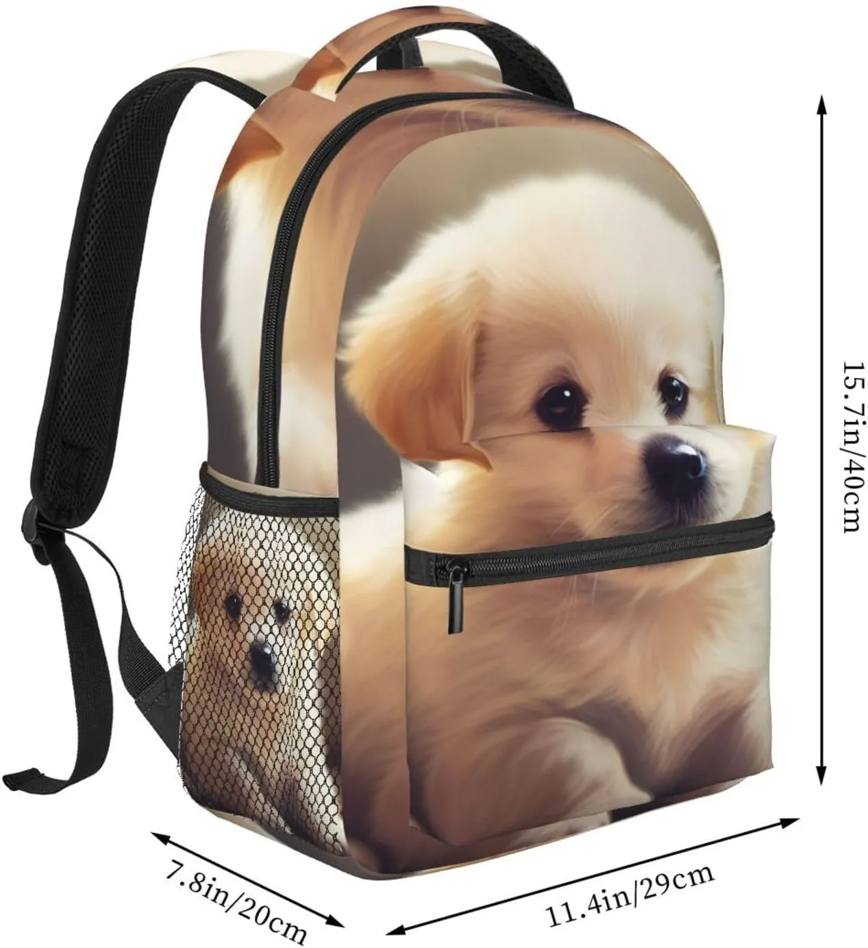 Travel Backpack for Women Men Casual Carry On Back Pack Bichon Frise 15.6inch Laptop Backpack