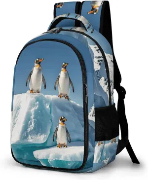Travel Laptop Backpack Penguins On The Iceberg Computer Backpacks Heavy Duty Backpack Carry on Backpack Large Capacity Water Resistant Computer Bag