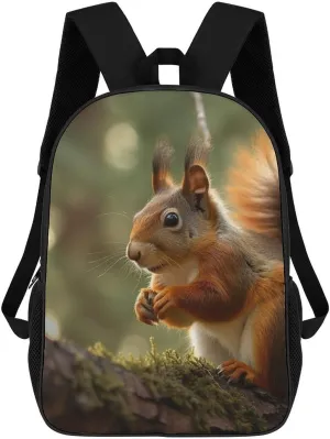 Travel Laptop Backpack Wildlife Squirrel Backpack for Men Women Casual Daypack Computer Bag for Hiking Business