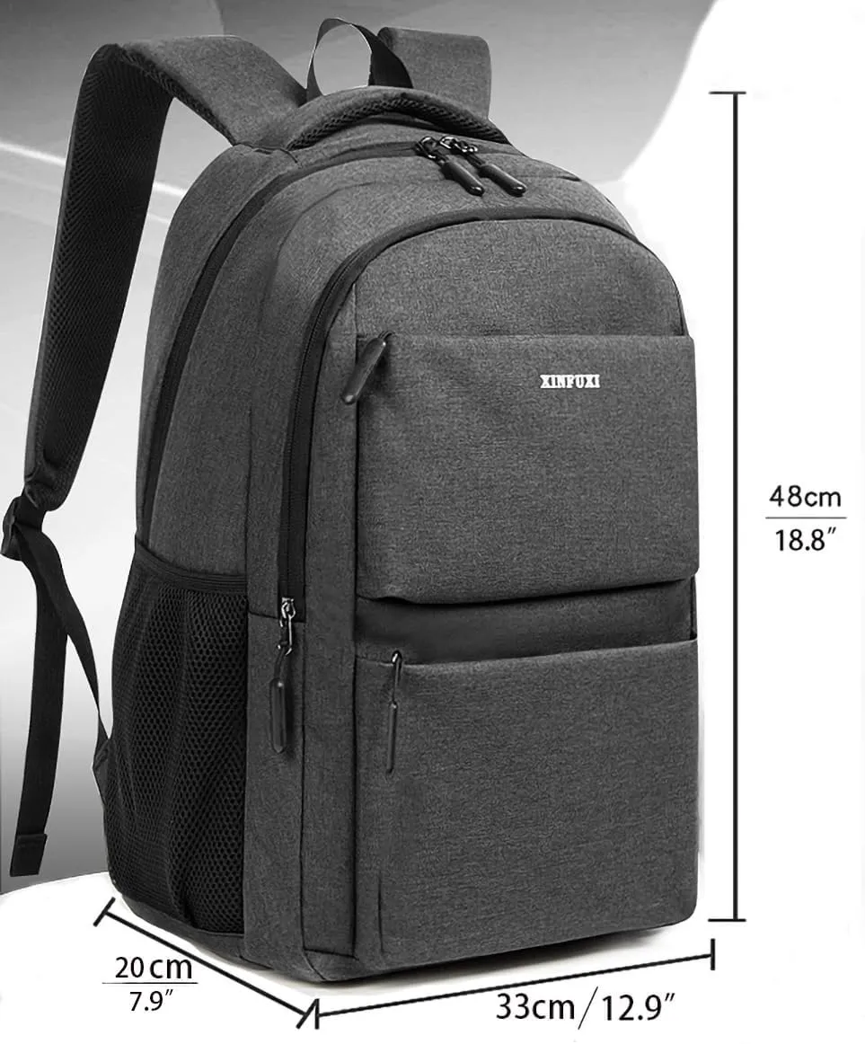 Travel Laptop Backpack,Anti-theft 17/15.6InchLaptopBackpack,School Bookbag,Casual Business Backpack (Dark Gray)