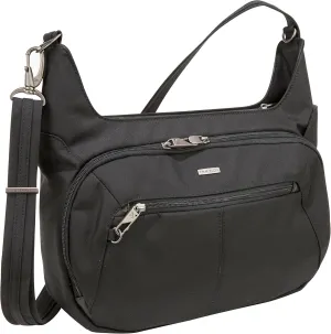 Travelon Anti-Theft Concealed Carry Hobo Messenger Bag, Black
