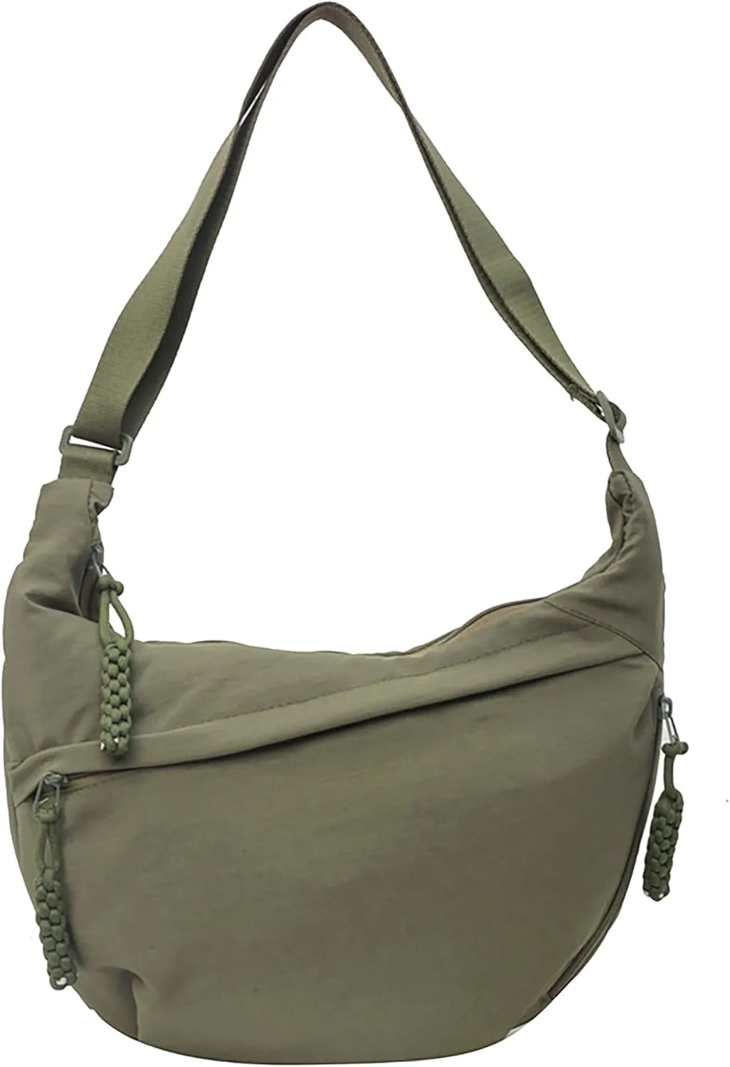 Trendy Nylon Crescent Crossbody Purse Hobo Shoulder Bag