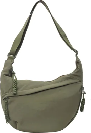 Trendy Nylon Crescent Crossbody Purse Hobo Shoulder Bag