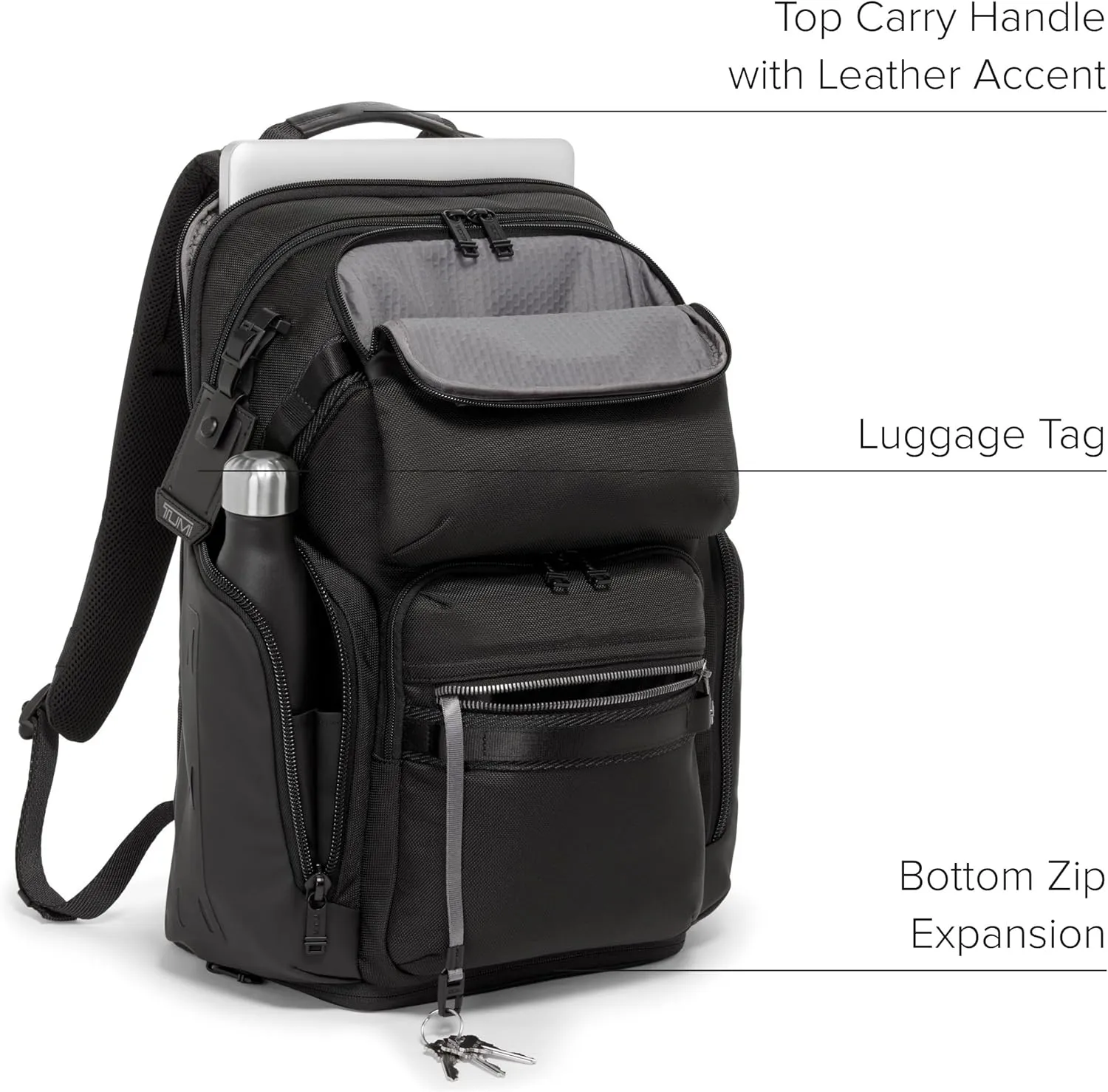 TUMI - Alpha Bravo Nomadic Backpack - Durable Carry On Backpack - 18.8" X 15.0" X 9.0" - Fits up to 15" Laptop - Black