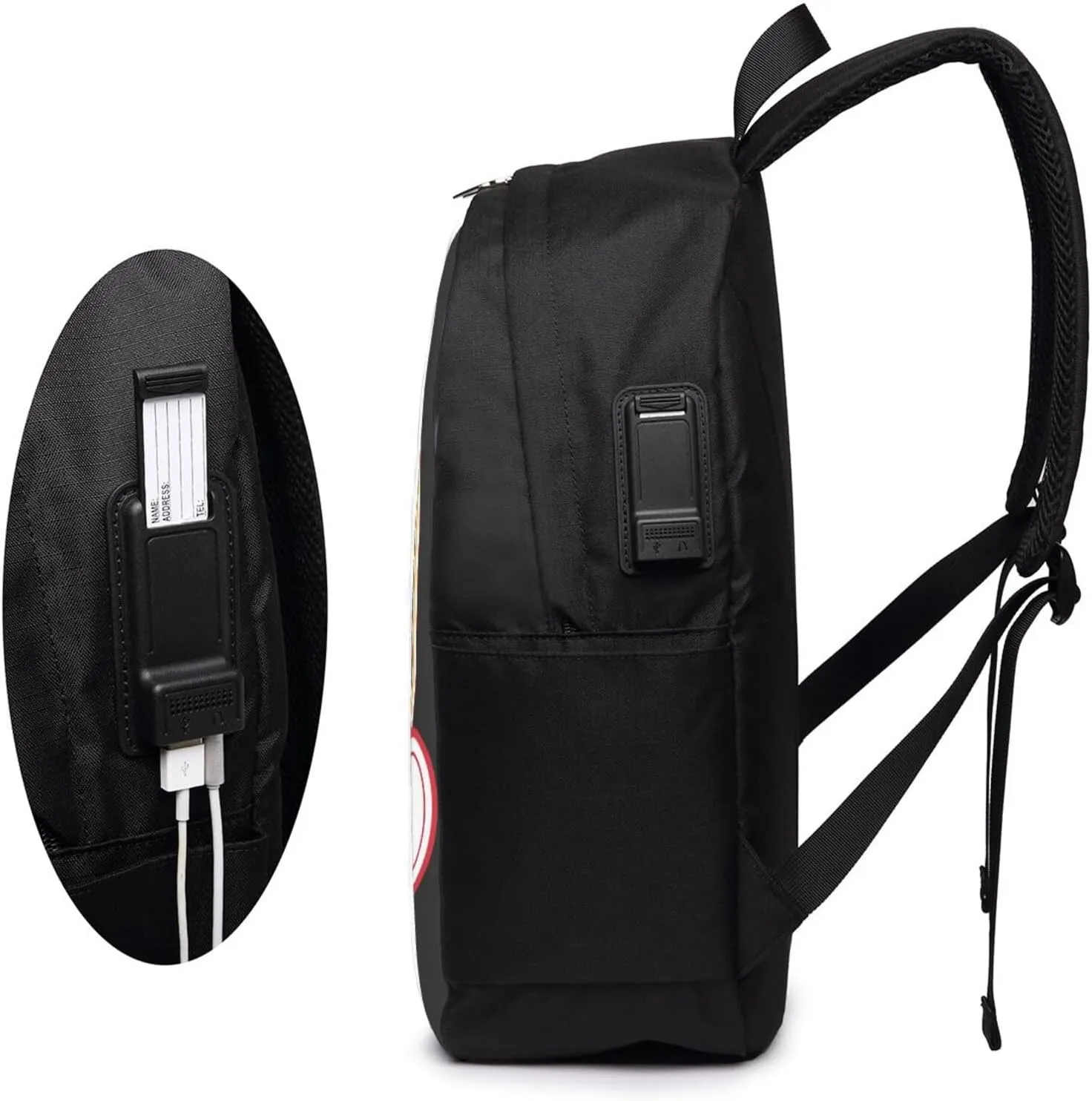 Turks Caicos Islands Flag Badge Laptop Backpacks Travel Backpack Casual Business Daypack Sport Rucksack Computer Bag Fits up to 17 Inch Notebook with USB Port