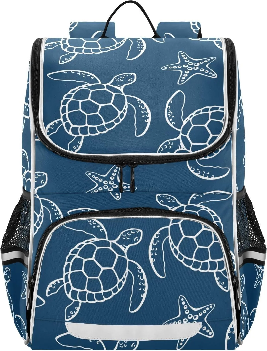 Turtle Backpack Large Capacity Bookbag Printed Student Shoulder Bag for Children Teenagers Turtle Starfish Laptop Bag School Bag for Work School